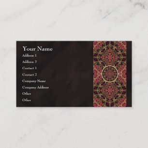 Mandala, kaleidoskopische Quertapisserie abstrakt Visitenkarte