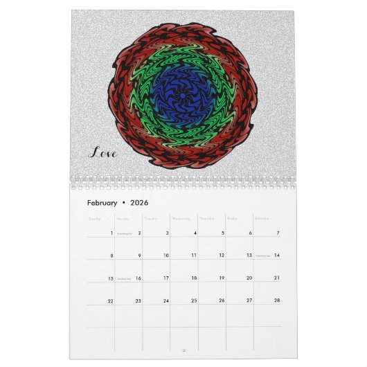Mandala Kalender (Feb 2026)