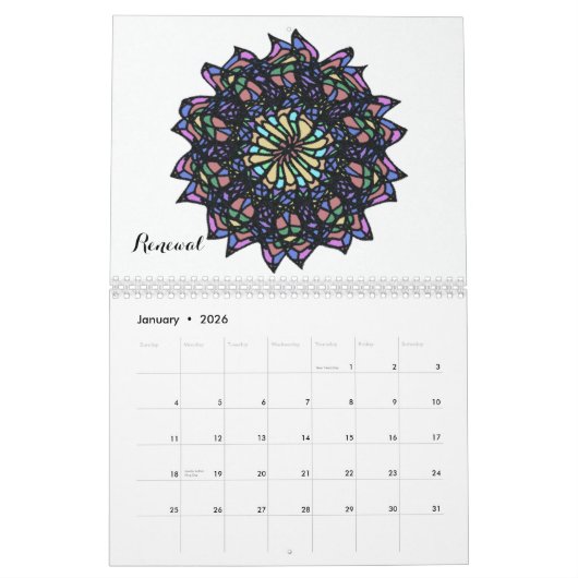 Mandala Kalender (Jan 2026)