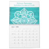 Mandala-Kalender mit monatlichen Geburtssteinen Kalender (Mär 2026)