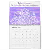 Mandala-Kalender mit monatlichen Geburtssteinen Kalender (Feb 2026)