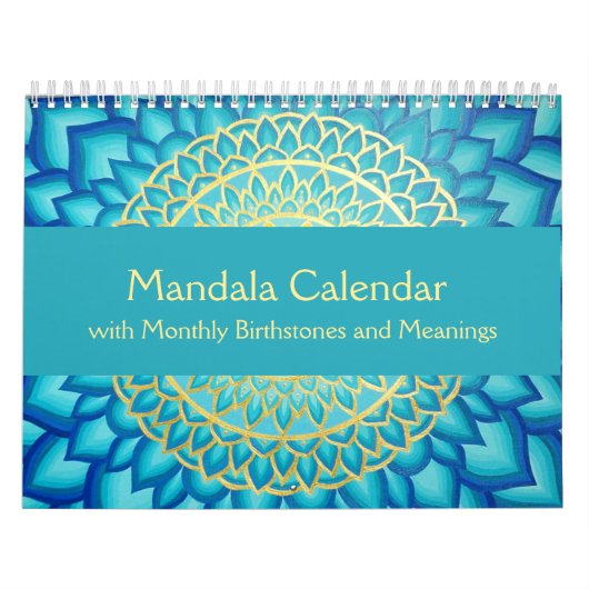 Mandala-Kalender mit monatlichen Geburtssteinen Kalender (Titelbild)