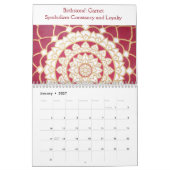 Mandala-Kalender mit monatlichen Geburtssteinen Kalender (Jan 2027)