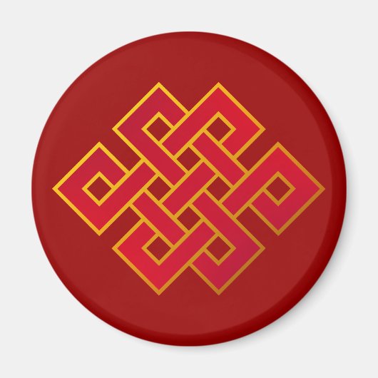 Mandala Karma Buddhismus Eternal Knot Magnet (Vorne)