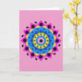 Mandala Karte (Gelbe Blume)