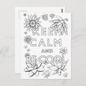 Mandala Keep Calm and be cool Postkarte (Vorne/Hinten)