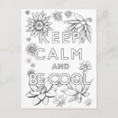 Mandala Keep Calm and be cool Postkarte (Vorderseite)