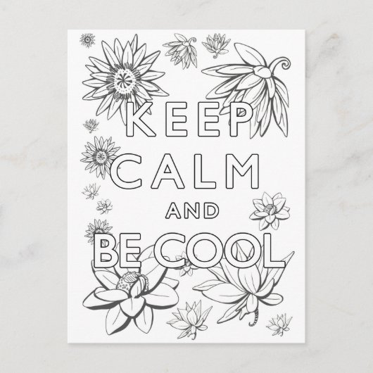 Mandala Keep Calm and be cool Postkarte (Vorderseite)