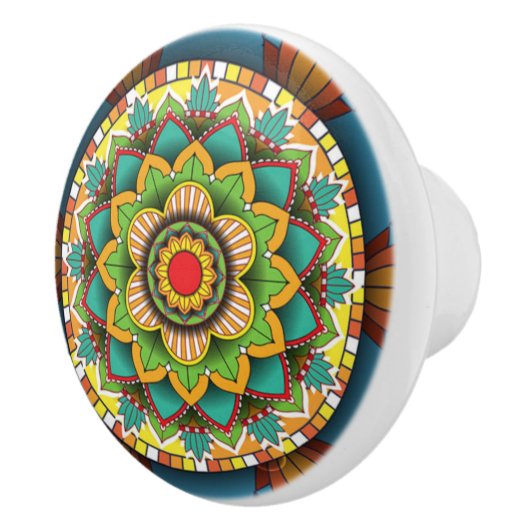  Mandala Keramik Knob Keramikknauf (Rechts)