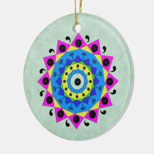 Mandala Keramik Ornament