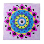 Mandala Keramik Tile Fliese (Vorderseite)