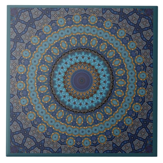 Mandala Keramik Tile Fliese (Vorderseite)