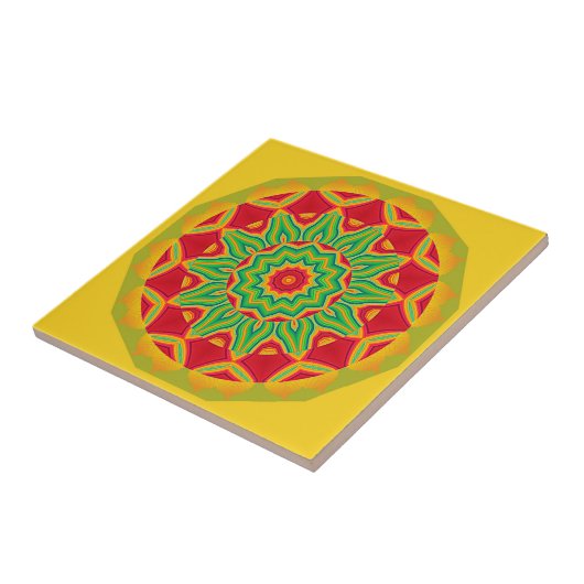 Mandala Keramik Tile Fliese (Seite)