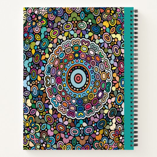 Mandala Komposition Notebook Spiral Notizblock (Rückseite)