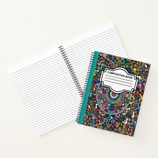 Mandala Komposition Notebook Spiral Notizblock (Innenseite)
