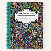 Mandala Komposition Notebook Spiral Notizblock (Vorderseite)
