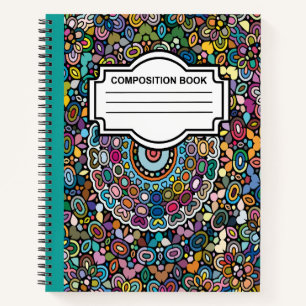Mandala Komposition Notebook Spiral Notizblock