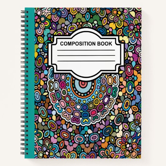 Mandala Komposition Notebook Spiral Notizblock (Vorderseite)
