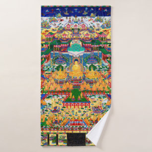 Mandala Kosmisches Diagramm für Meditation Badehandtuch