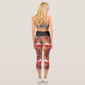 Mandala Kosmisches Diagramm für Meditation Capri Leggings (Rückseite)
