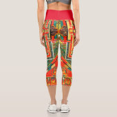 Mandala Kosmisches Diagramm für Meditation Capri Leggings (Rückseite)