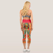 Mandala Kosmisches Diagramm für Meditation Capri Leggings (Rückseite)