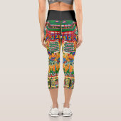Mandala Kosmisches Diagramm für Meditation Capri Leggings (Rückseite)