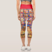 Mandala Kosmisches Diagramm für Meditation Capri Leggings (Rückseite)