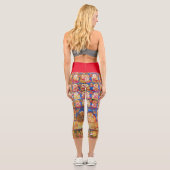 Mandala Kosmisches Diagramm für Meditation Capri Leggings (Rückseite)