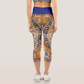 Mandala Kosmisches Diagramm für Meditation Capri Leggings (Rückseite)