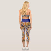 Mandala Kosmisches Diagramm für Meditation Capri Leggings (Rückseite)