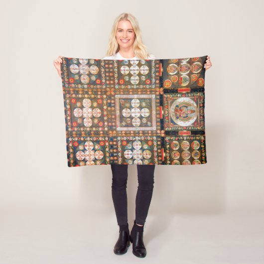 Mandala Kosmisches Diagramm für Meditation Fleecedecke (Beispiel)