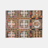 Mandala Kosmisches Diagramm für Meditation Fleecedecke (Vorderseite (Horizontal))