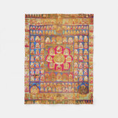 Mandala Kosmisches Diagramm für Meditation Fleecedecke (Vorderseite)