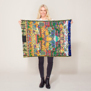 Mandala Kosmisches Diagramm für Meditation Fleecedecke