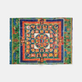 Mandala Kosmisches Diagramm für Meditation Fleecedecke (Vorderseite (Horizontal))
