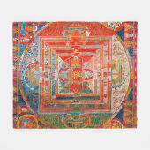 Mandala Kosmisches Diagramm für Meditation Fleecedecke (Vorderseite (Horizontal))