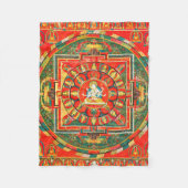 Mandala Kosmisches Diagramm für Meditation Fleecedecke (Vorderseite)