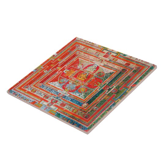 Mandala Kosmisches Diagramm für Meditation Fliese (Seite)