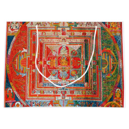 Mandala Kosmisches Diagramm für Meditation Große Geschenktüte (Vorderseite)
