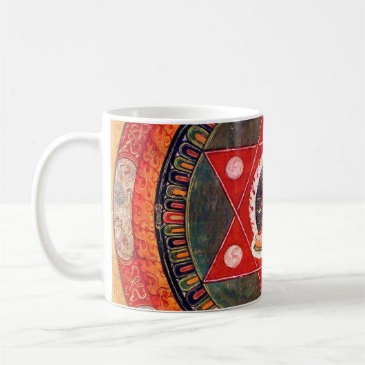 Mandala Kosmisches Diagramm für Meditation Kaffeetasse (Links)