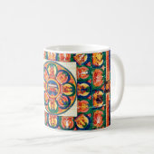 Mandala Kosmisches Diagramm für Meditation Kaffeetasse (VorderseiteRechts)