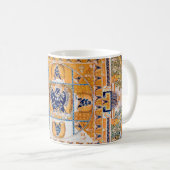 Mandala Kosmisches Diagramm für Meditation Kaffeetasse (VorderseiteRechts)