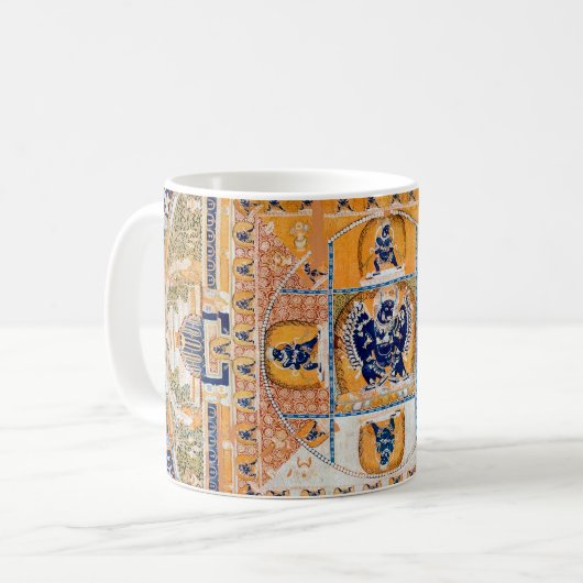 Mandala Kosmisches Diagramm für Meditation Kaffeetasse (Vorderseite Links)