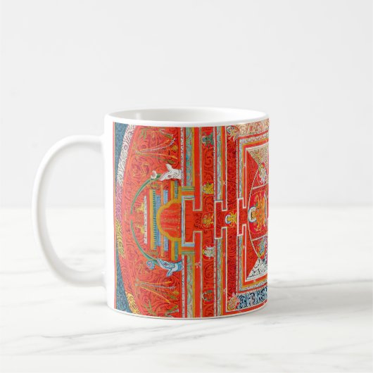 Mandala Kosmisches Diagramm für Meditation Kaffeetasse (Links)