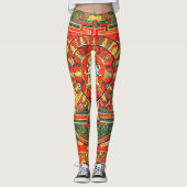 Mandala Kosmisches Diagramm für Meditation Leggings (Vorderseite)