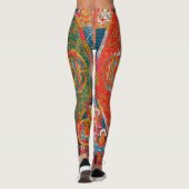 Mandala Kosmisches Diagramm für Meditation Leggings (Rückseite)