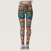 Mandala Kosmisches Diagramm für Meditation Leggings (Vorderseite)