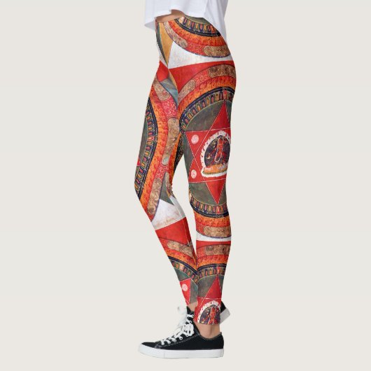 Mandala Kosmisches Diagramm für Meditation Leggings (Links)