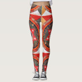 Mandala Kosmisches Diagramm für Meditation Leggings (Vorderseite)